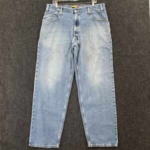 Vintage Levis SilverTab Baggy Jeans Mens 36x34 Blue Distressed Denim Y2K 90s
